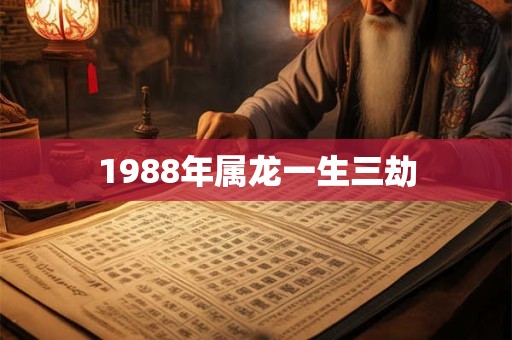 1988年属龙一生三劫 1988年属龙一生三劫