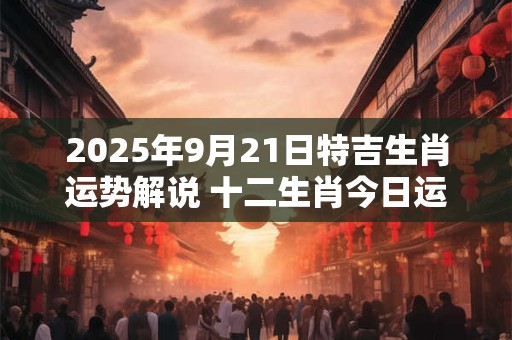 2026年9月21日特吉生肖运势解说 十二生肖今日运势