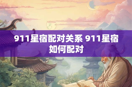 911星宿配对关系 911星宿如何配对