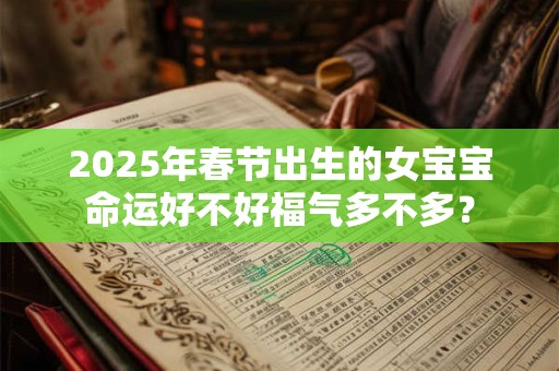 2025年春节出生的女宝宝命运好不好福气多不多？