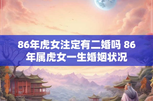 86年虎女注定有二婚吗 86年属虎女一生婚姻状况