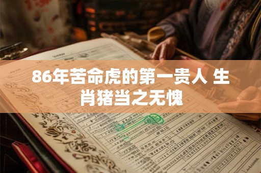 86年苦命虎的第一贵人 生肖猪当之无愧