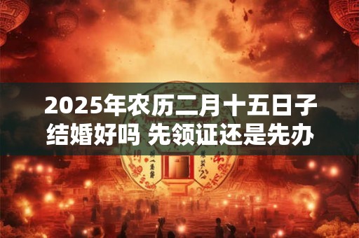 2025年农历二月十五日子结婚好吗 先领证还是先办婚礼 2025年农历二月十五日子结婚好吗 先领证还是先办婚礼