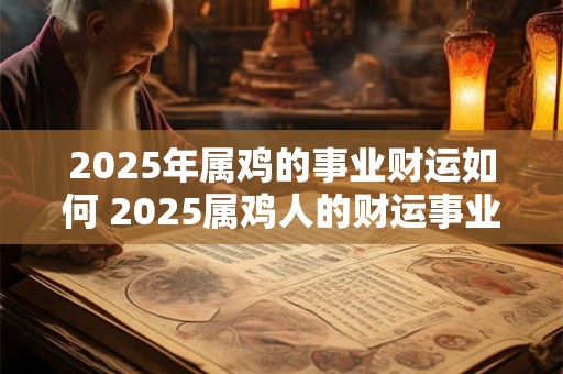 2025年属鸡的事业财运如何 2025属鸡人的财运事业如何