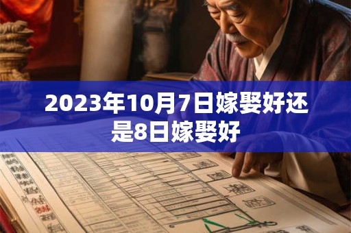 2023年10月7日嫁娶好还是8日嫁娶好