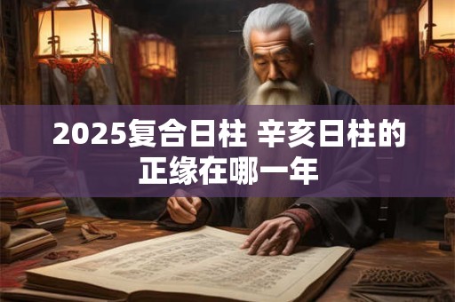 2025复合日柱 辛亥日柱的正缘在哪一年