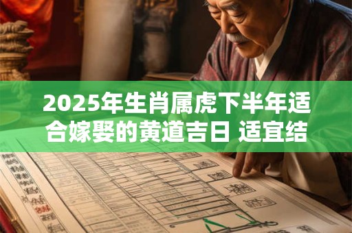 2025年生肖属虎下半年适合嫁娶的黄道吉日 适宜结婚的好日子
