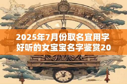 2025年7月份取名宜用字 好听的女宝宝名字鉴赏2025