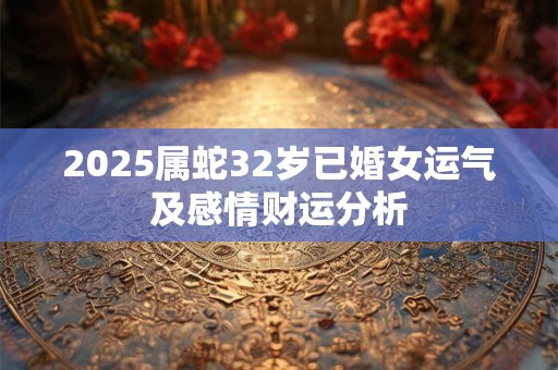 2025属蛇32岁已婚女运气及感情财运分析