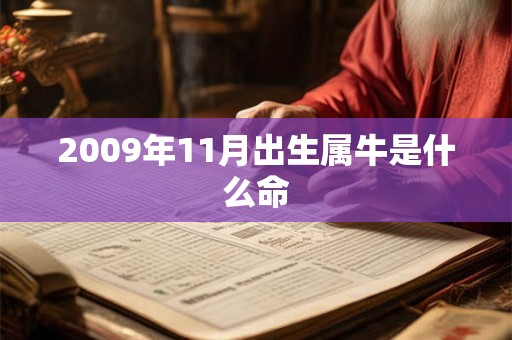 2009年11月出生属牛是什么命