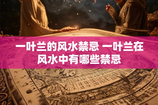 一叶兰的风水禁忌 一叶兰在风水中有哪些禁忌