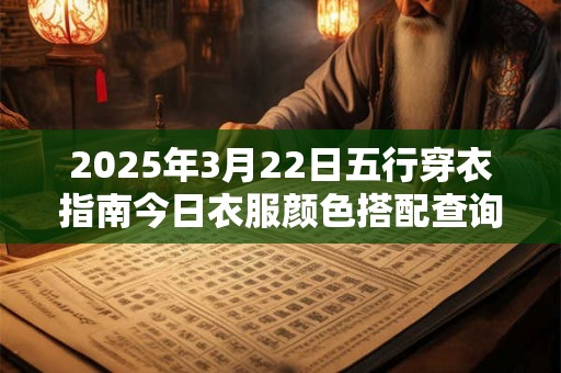 2025年3月22日五行穿衣指南今日衣服颜色搭配查询