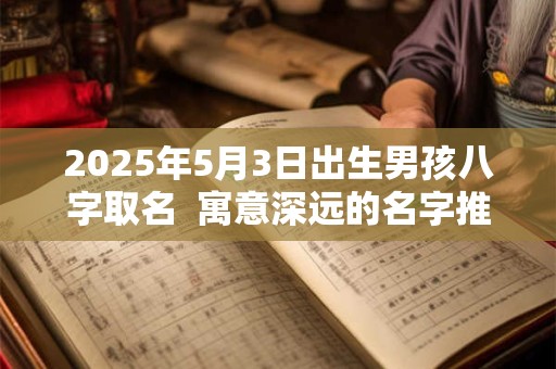 2025年5月3日出生男孩八字取名  寓意深远的名字推荐