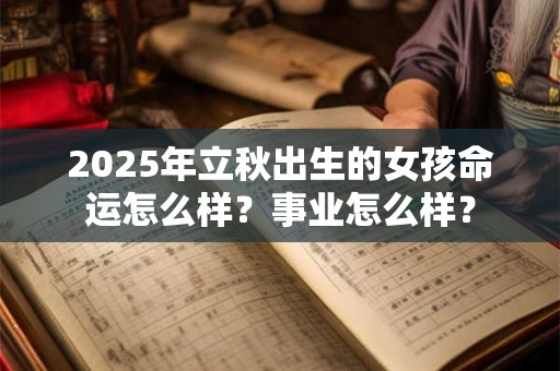 2025年立秋出生的女孩命运怎么样？事业怎么样？