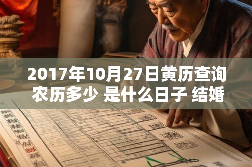 2017年10月27日黄历查询 农历多少 是什么日子 结婚吉时