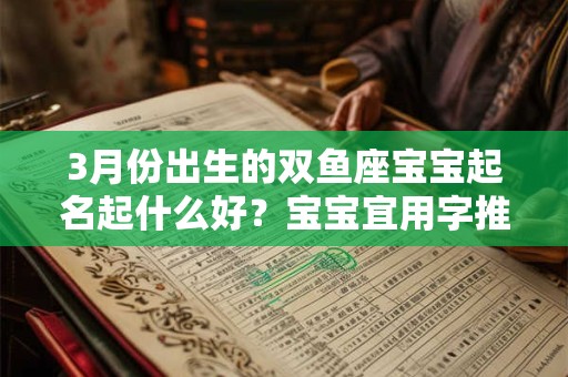 3月份出生的双鱼座宝宝起名起什么好？宝宝宜用字推荐