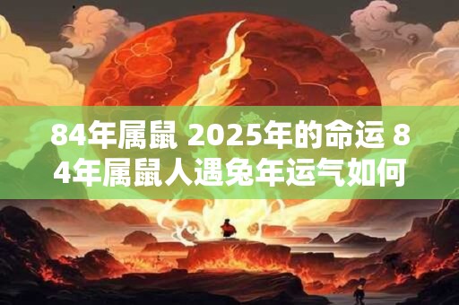 84年属鼠 2026年的命运 84年属鼠人遇兔年运气如何