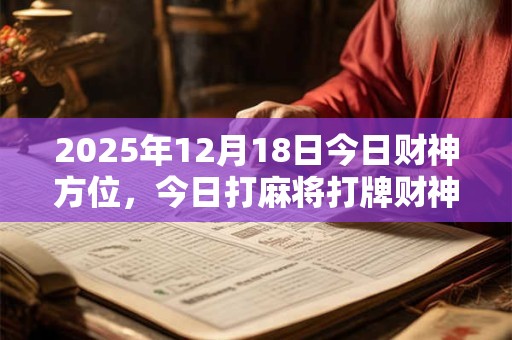 2025年12月18日今日财神方位，今日打麻将打牌财神方位