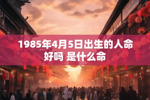 1985年4月5日出生的人命好吗 是什么命