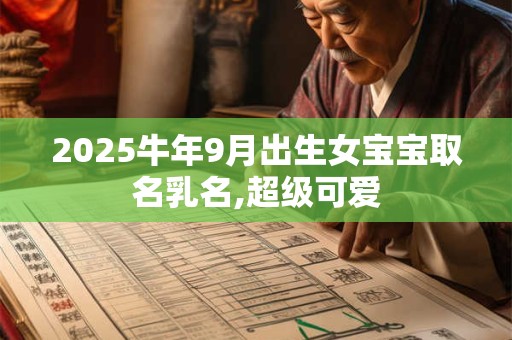 2025牛年9月出生女宝宝取名乳名,超级可爱