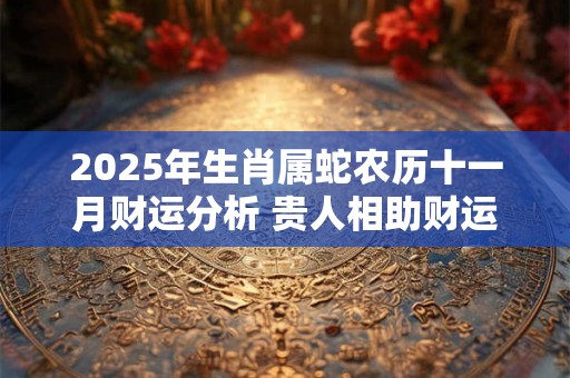 2025年生肖属蛇农历十一月财运分析 贵人相助财运提升 2025年生肖属蛇农历十一月财运分析 贵人相助财运提升