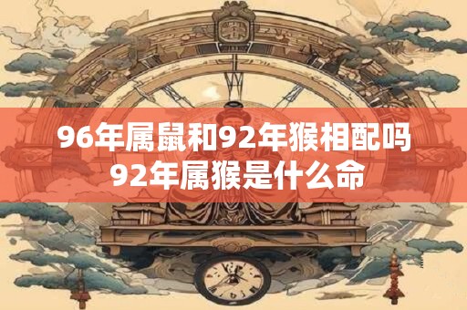 96年属鼠和92年猴相配吗 92年属猴是什么命
