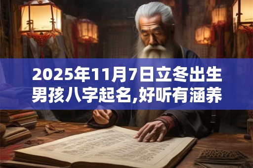 2025年11月7日立冬出生男孩八字起名,好听有涵养的名字