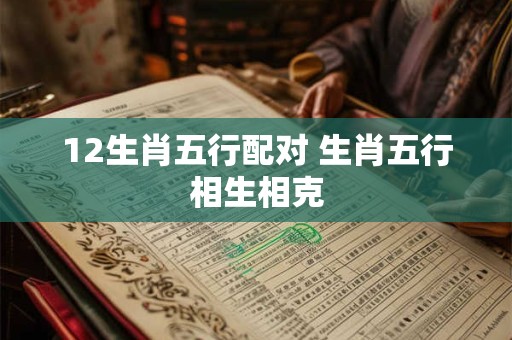 12生肖五行配对 生肖五行相生相克