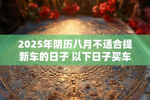 2025年阴历八月不适合提新车的日子 以下日子买车不利运势