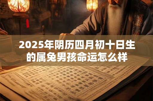 2026年阴历四月初十日生的属兔男孩命运怎么样