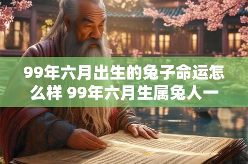 99年六月出生的兔子命运怎么样 99年六月生属兔人一生命运