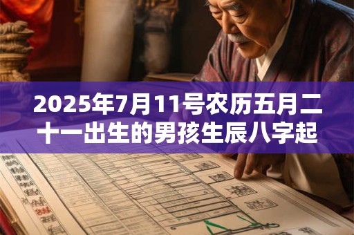 2025年7月11号农历五月二十一出生的男孩生辰八字起名