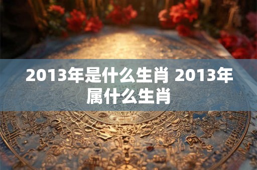 2013年是什么生肖 2013年属什么生肖
