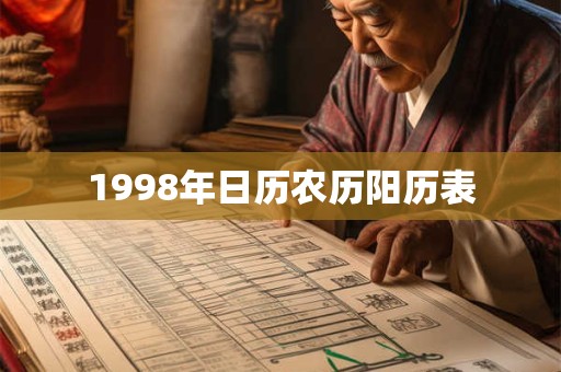 1998年日历农历阳历表