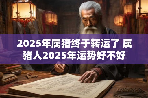 2025年属猪终于转运了 属猪人2025年运势好不好