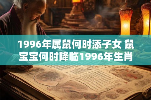 1996年属鼠何时添子女 鼠宝宝何时降临1996年生肖属鼠生子时机