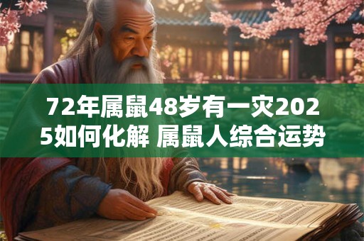 72年属鼠48岁有一灾2025如何化解 属鼠人综合运势