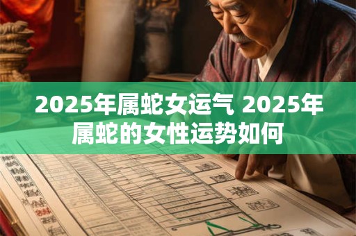 2025年属蛇女运气 2025年属蛇的女性运势如何
