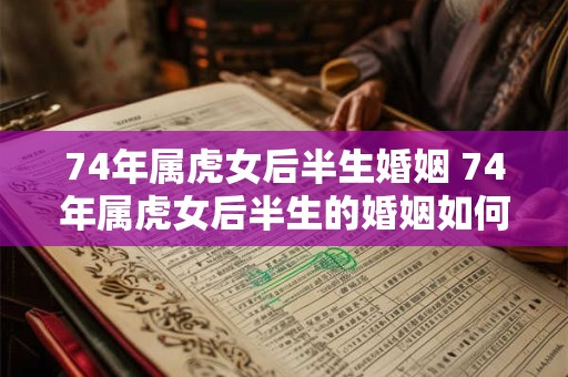 74年属虎女后半生婚姻 74年属虎女后半生的婚姻如何 74年属虎女后半生婚姻 74年属虎女后半生的婚姻如何