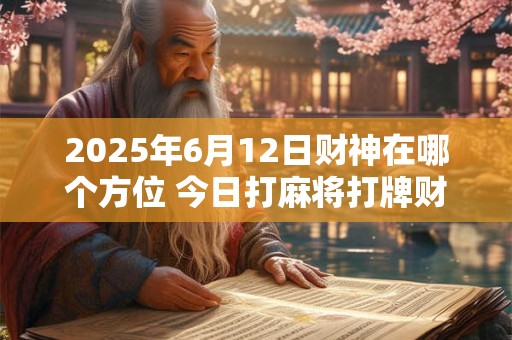 2025年6月12日财神在哪个方位 今日打麻将打牌财运方位