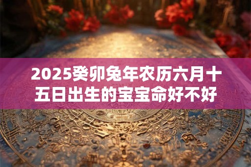 2025癸卯兔年农历六月十五日出生的宝宝命好不好