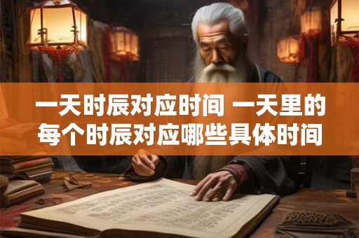 一天时辰对应时间 一天里的每个时辰对应哪些具体时间