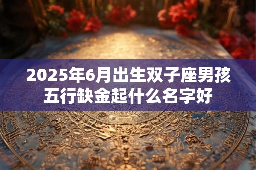 2025年6月出生双子座男孩五行缺金起什么名字好