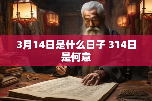 3月14日是什么日子 314日是何意