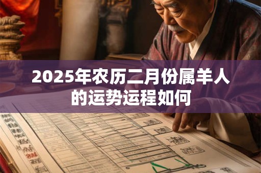 2025年农历二月份属羊人的运势运程如何