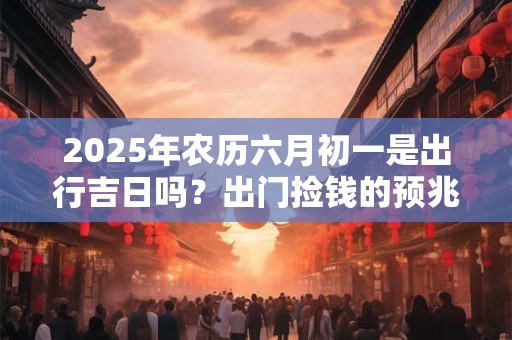 2025年农历六月初一是出行吉日吗？出门捡钱的预兆