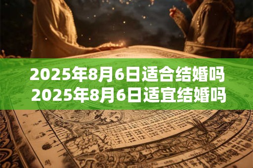 2025年8月6日适合结婚吗 2025年8月6日适宜结婚吗