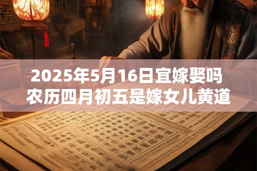 2025年5月16日宜嫁娶吗 农历四月初五是嫁女儿黄道吉日吗