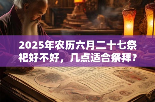 2025年农历六月二十七祭祀好不好，几点适合祭拜？