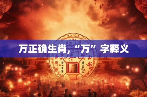 万正确生肖,“万”字释义 万正确生肖,“万”字释义